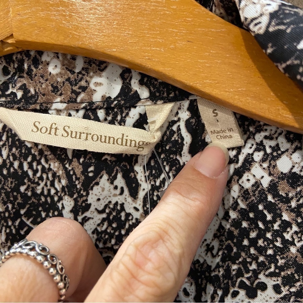 NWT Chico’s Small Viper Jacket Black Python Snake… - image 4